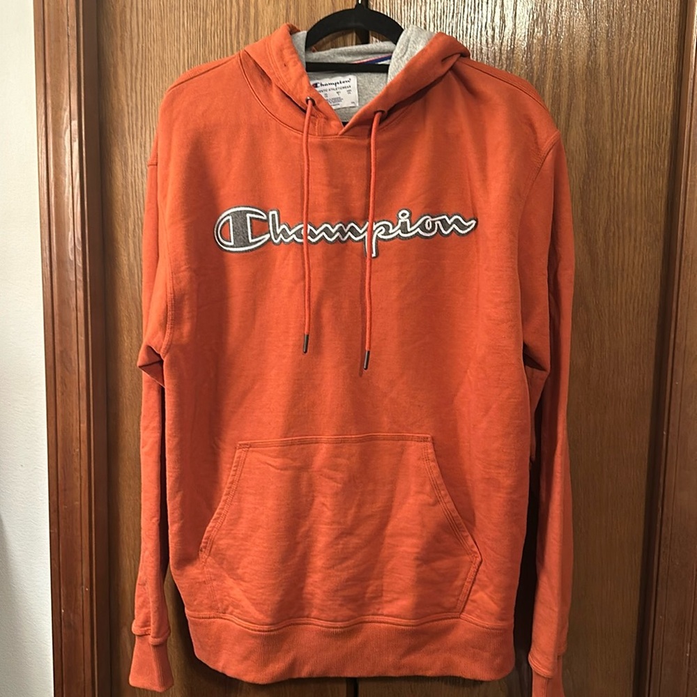 Champion hoodie rust color